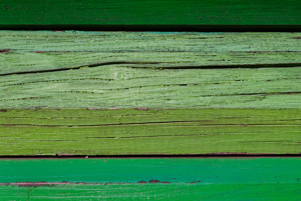 Green wood slats