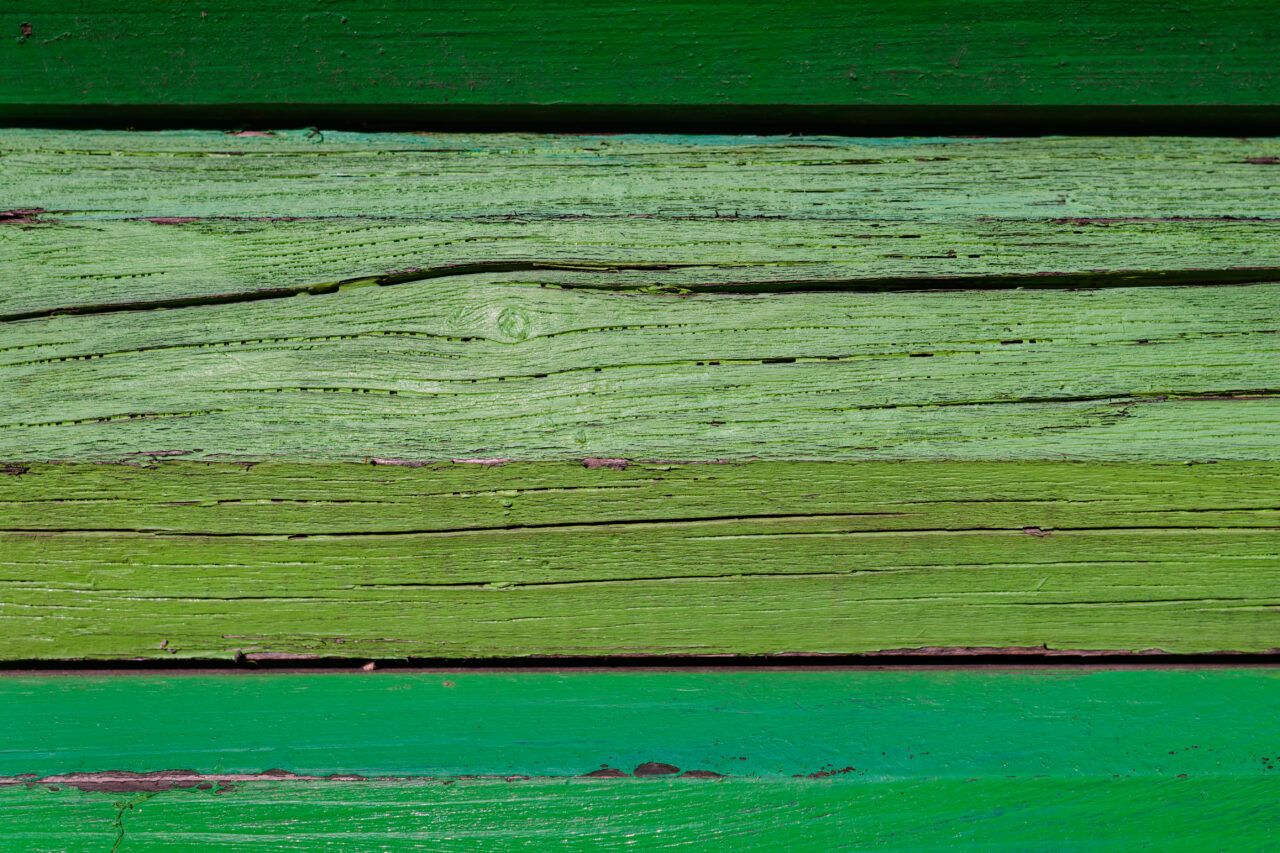 Green wood slats